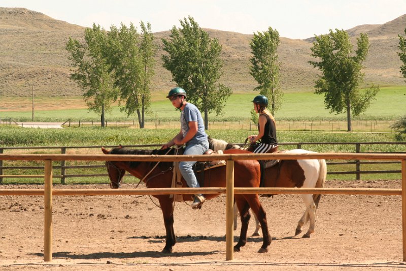 Trip (217).JPG - Kris is horseback riding at a ranch in Gillette, Wyoming
